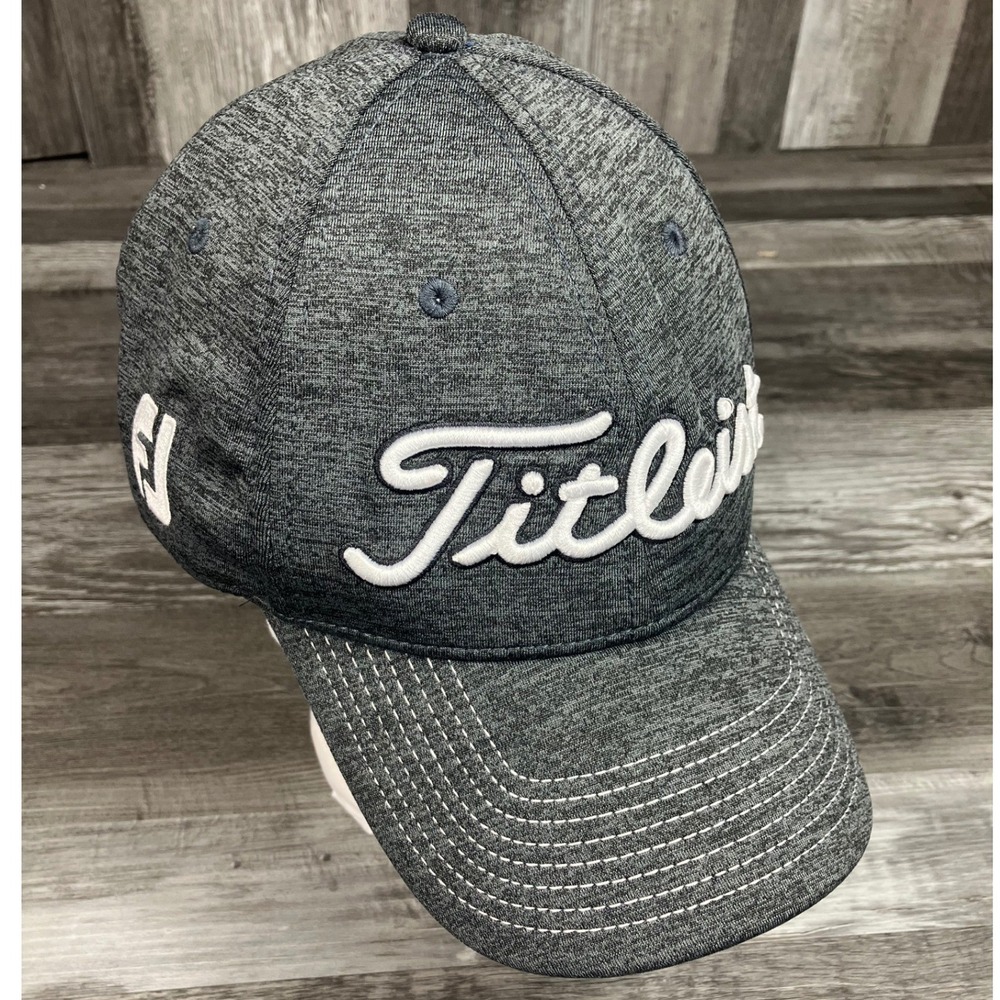 Titleist A-Flex Golf Hat Mens ML Gray Heathered Performance Pro V1 FootJoy Cap